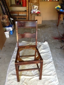 brown chair - before