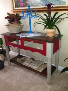 small console table without drawers